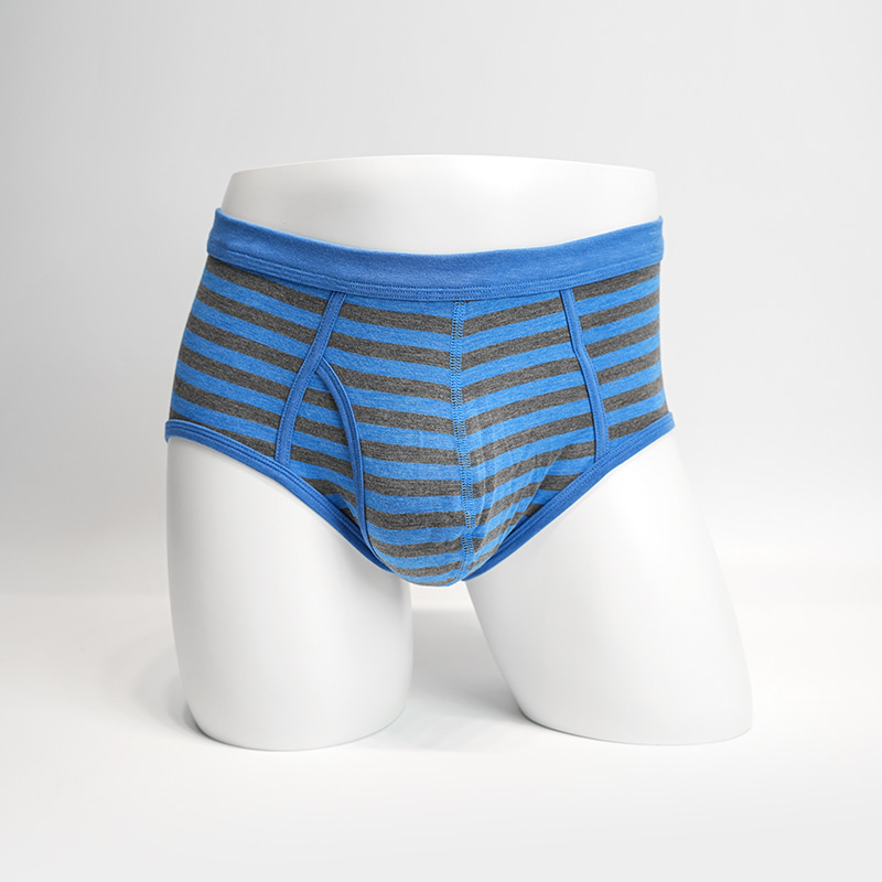 Striped split-front Kawayan viscose briefs