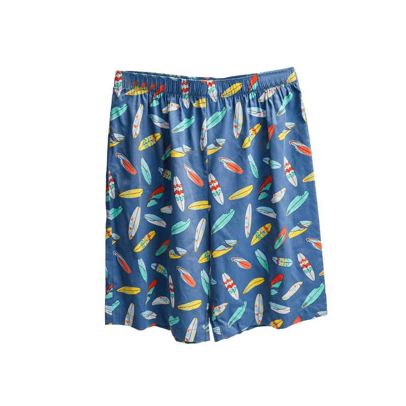 Naka -print na pajama shorts